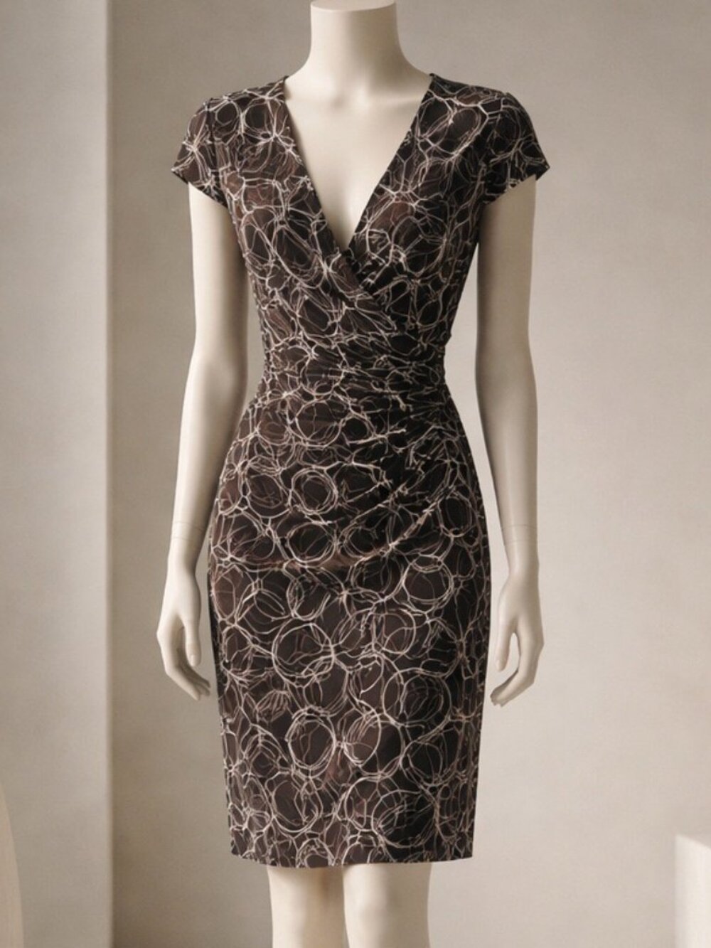 Joseph Ribkoff Mock Wrap Dress Size 12 US